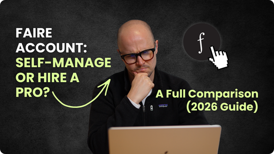 Self-serve vs specialist Faire management comparison showing how brands grow wholesale sales using Faire tools or a Faire growth agency.