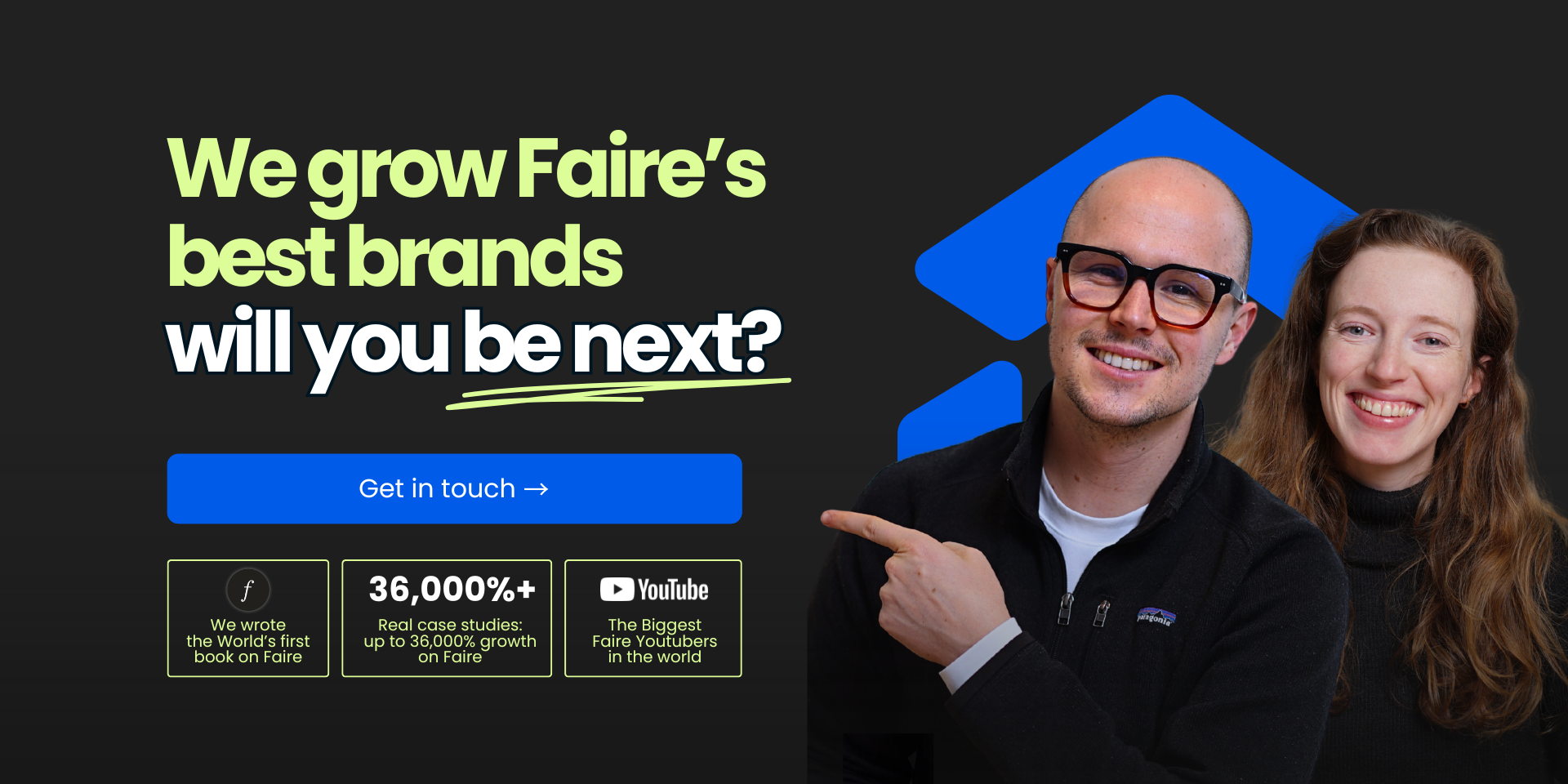 Candid Founders banner with Andy and Lucy