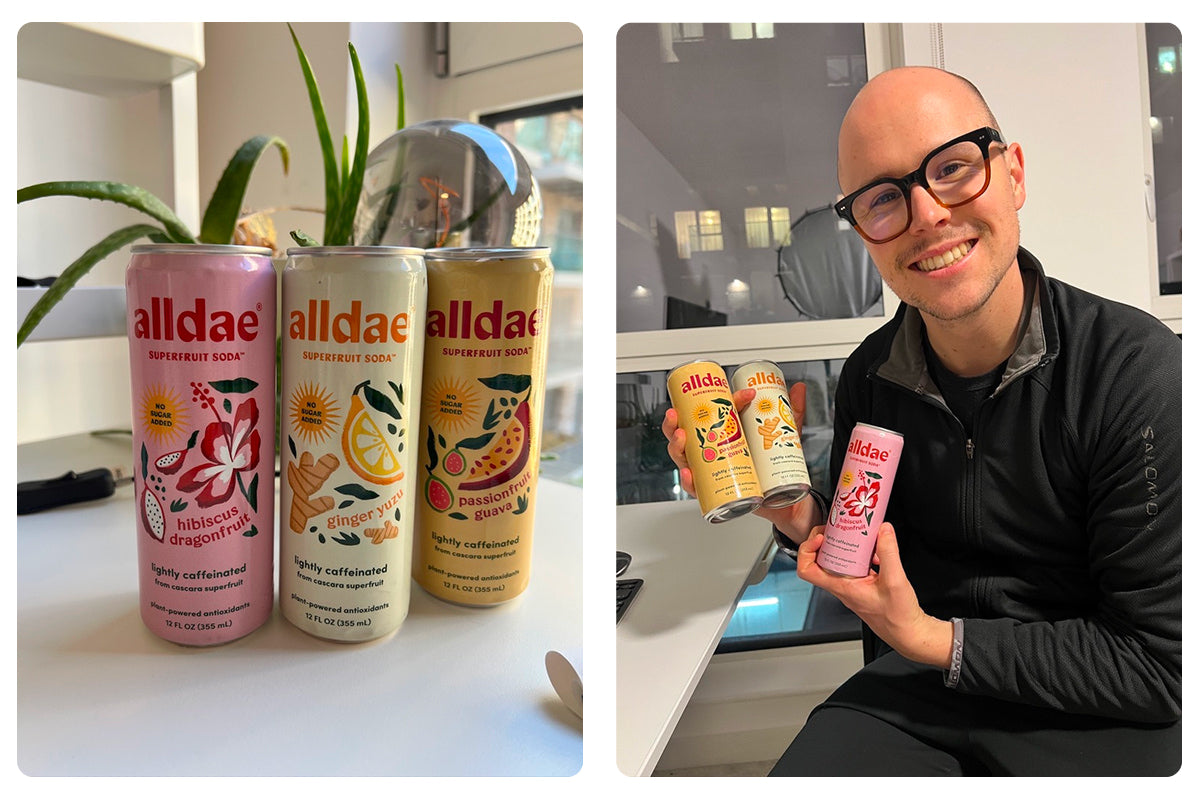 andy with alldae drinks