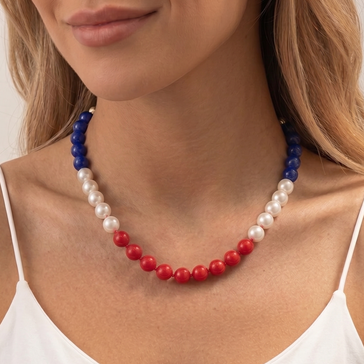 Americana Beaded Necklace