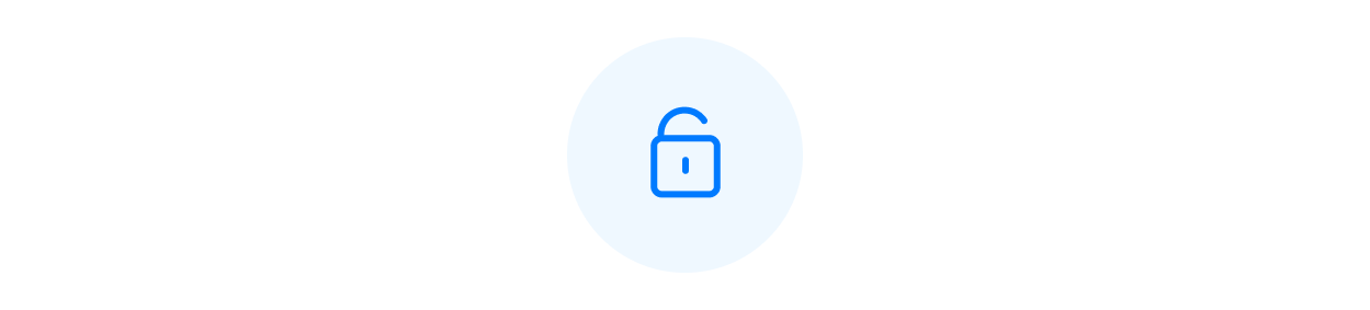 no lock icon