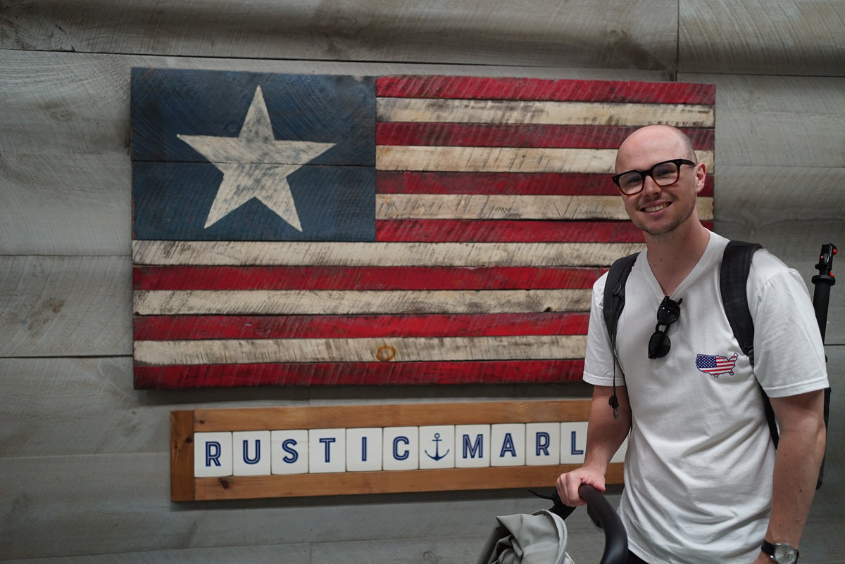 Candid Founders visiting the Rustic Marlin showroom