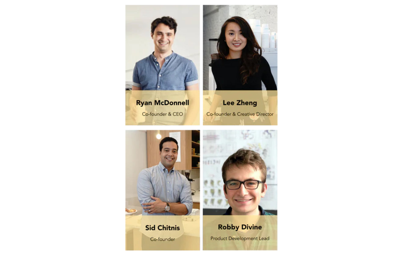 Four individuals with their names and roles displayed on a white background