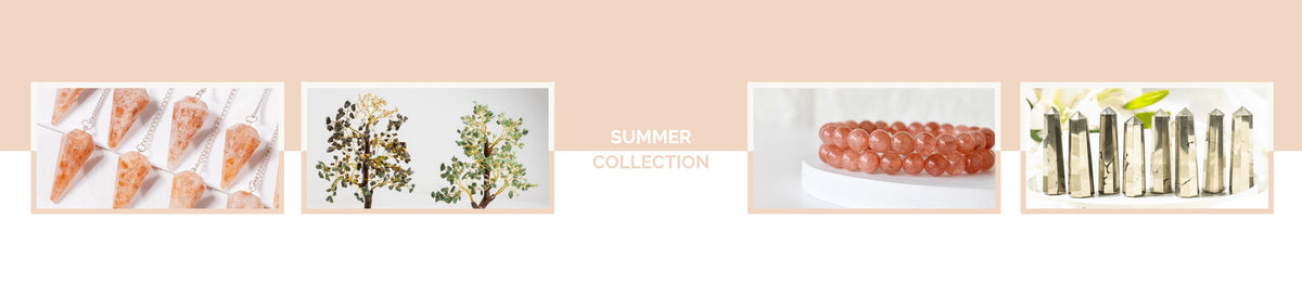 Soothing Crystals summer collection Faire shop banner