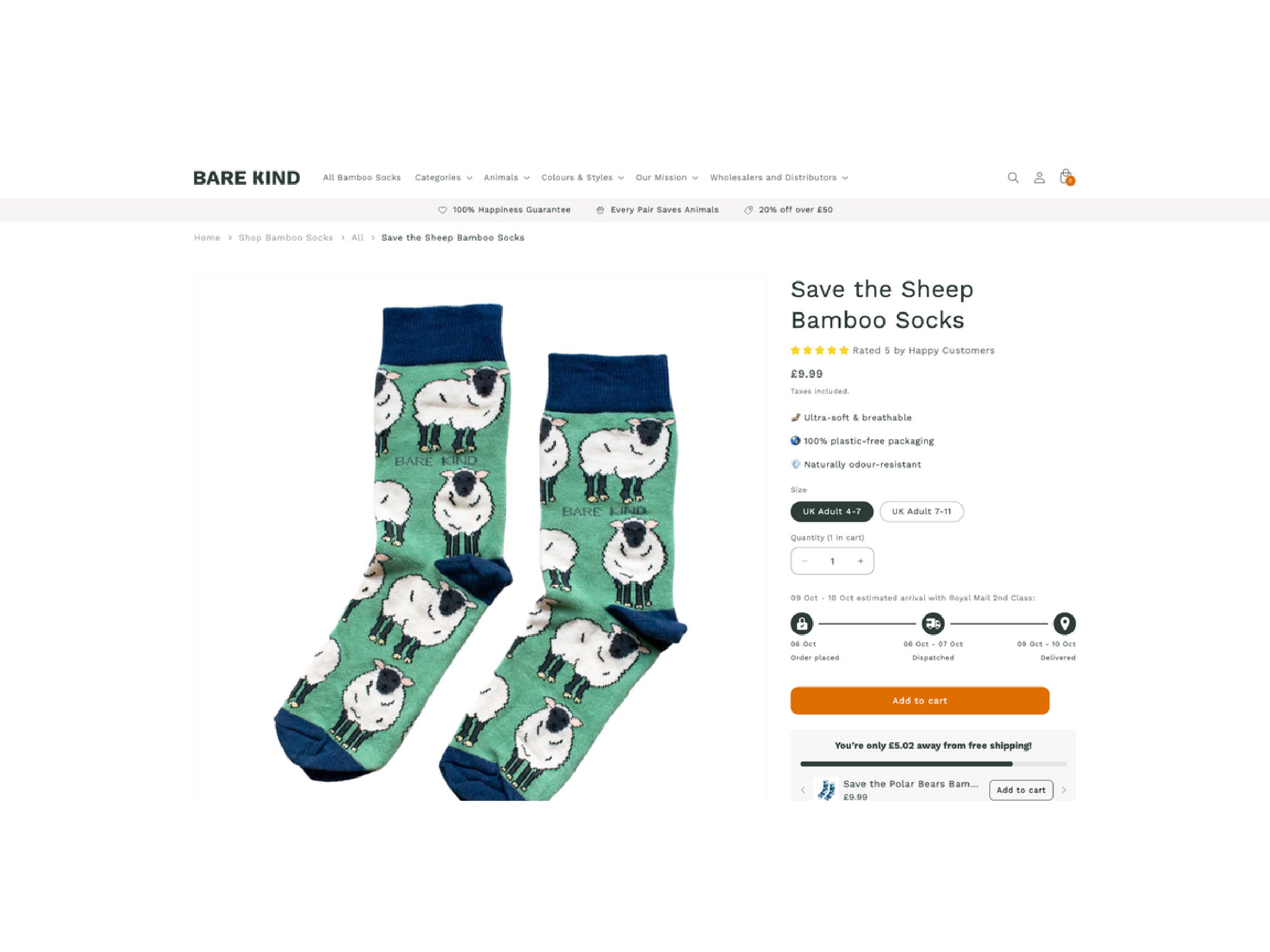 Bare Kind product page