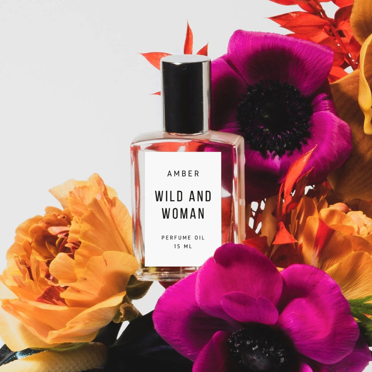 wild and woman parfume oil amber in flowers